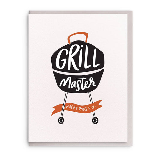 Father's Day card by Sweet Pea Letterpress with a grill illustration and "Happy Dad's Day!" banner.