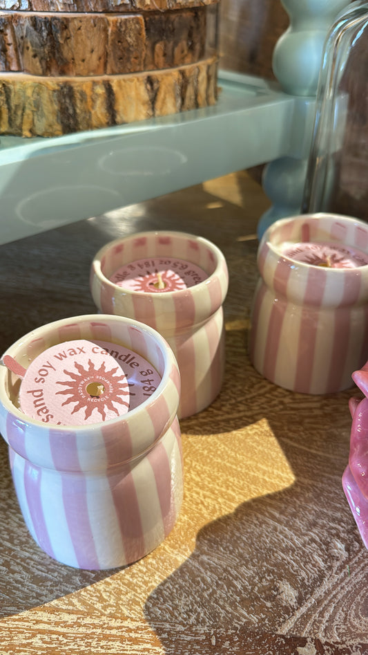 Cabana Lavender Striped - Grecian Sand