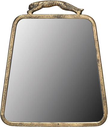Metal Framed Wall Mirror w/ Leopard