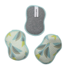 Set of three multi-color RE:usable Sponges from HJ Sparrow with gray and bird patterns.