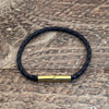 Flint Single Waxed Canvas Bracelet: Black / Medium