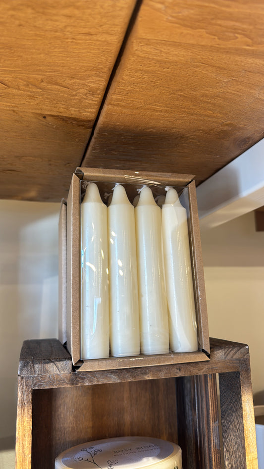 Unscented Short Taper Candles