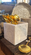 Marble Container, White