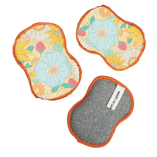 Reusable Sponges (Set of 3) - MT Daisies: Yellow