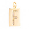 Rectangle Sparkle Letter Charm