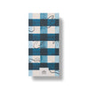 Daily planning pad by Papier featuring a blue and white checkered pattern with swan illustrations.