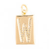Rectangle Sparkle Letter Charm