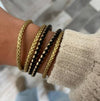 Double Color Braided Bracelet: Double Purple and Gold