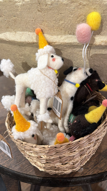 Dog Cake Topper Wool