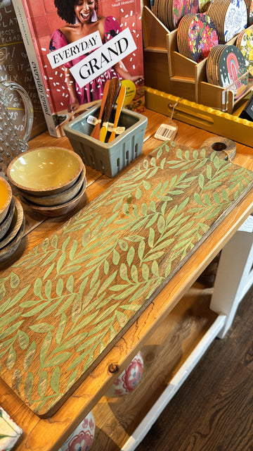 Etched Leaf Serving Board