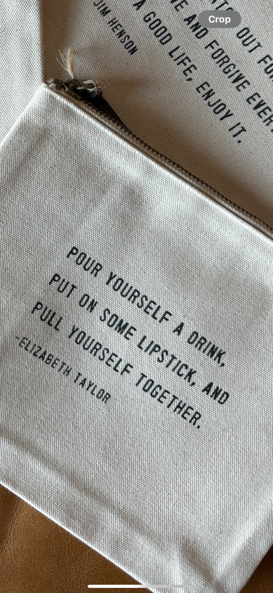 Pull Yourself Together (Elizabeth Taylor) Canvas Zip Bag