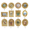 Gold mini framed art magnet by Pavilion Gift featuring various art styles and gold frames.