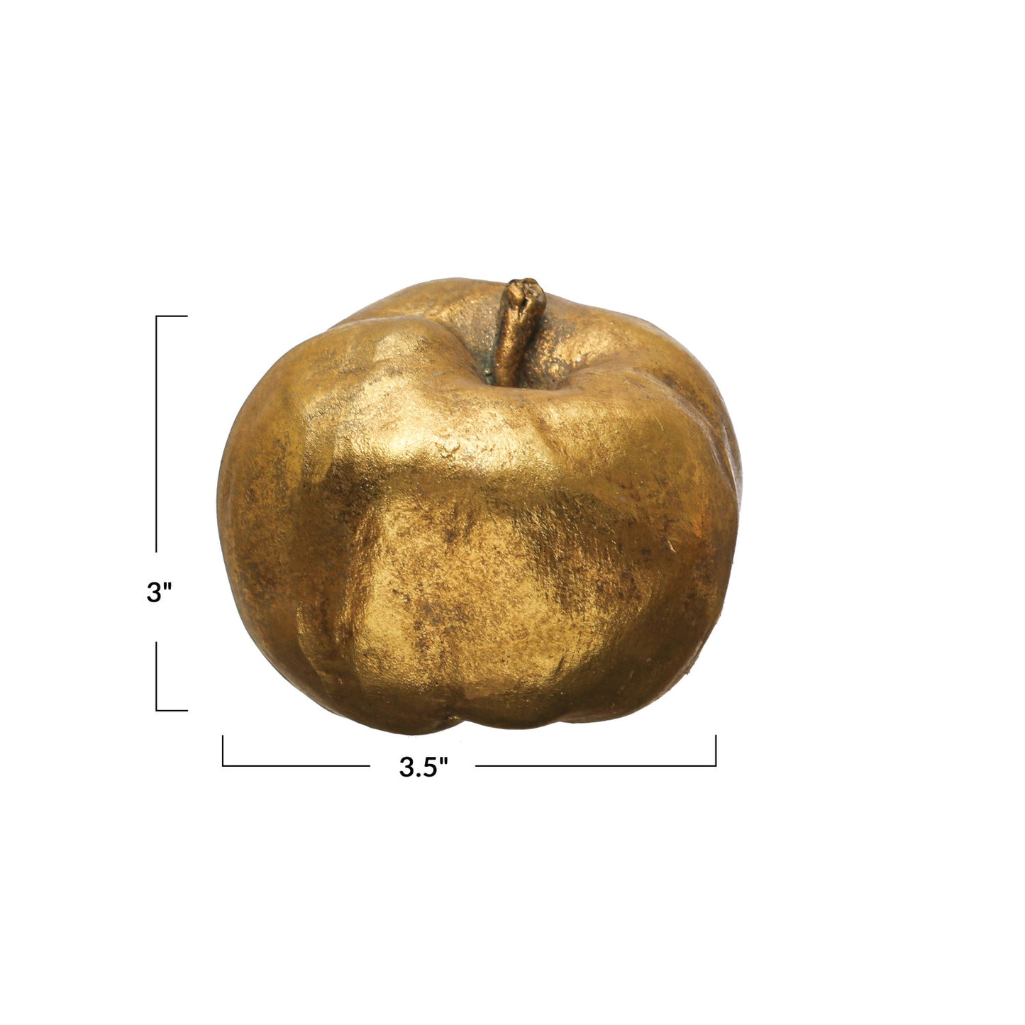 3.5" Round x 3" H Resin Resin Apple