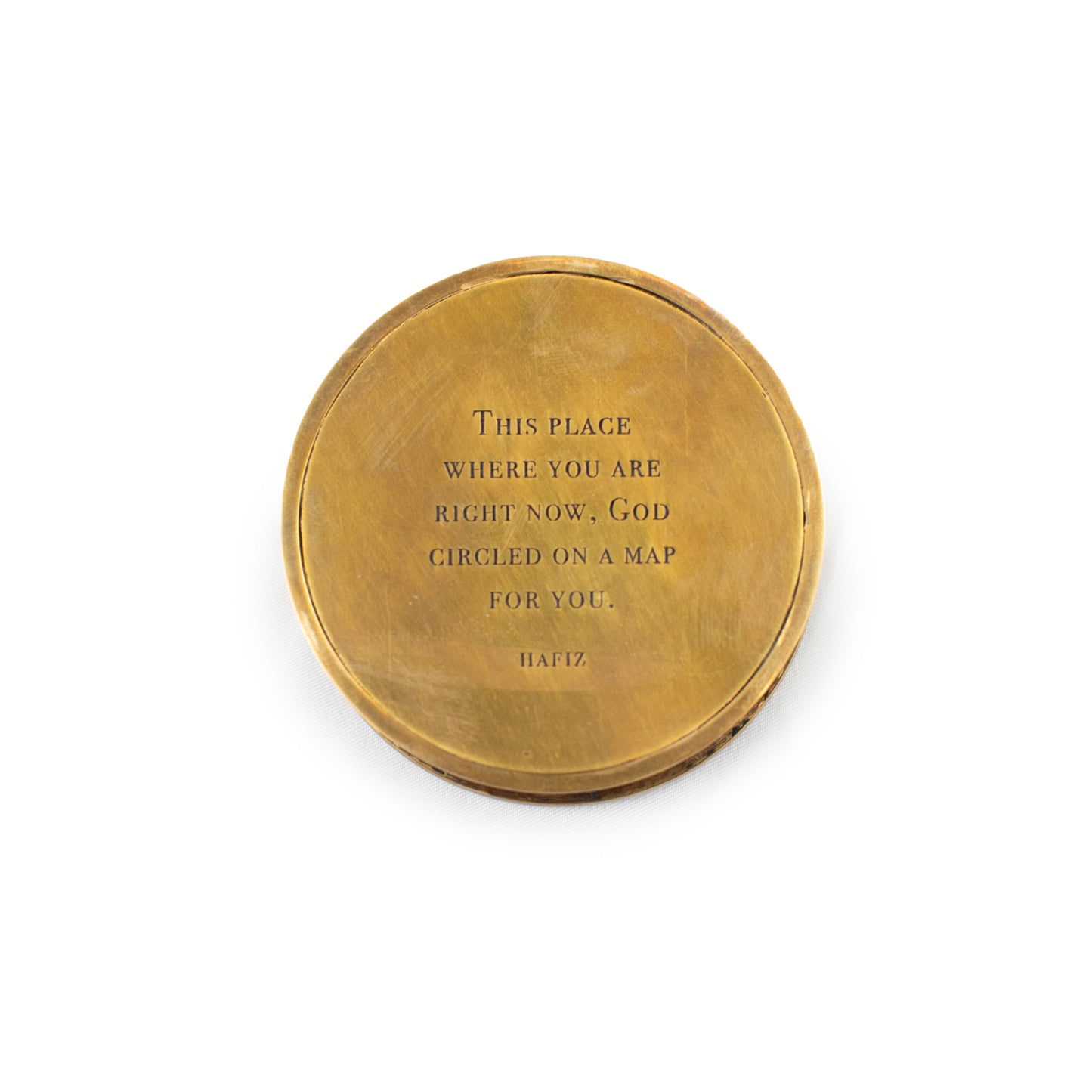 Walt Whitman Compass with Leather Pouch