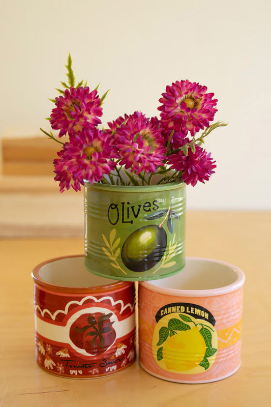 Ceramic Canned Goods Planter