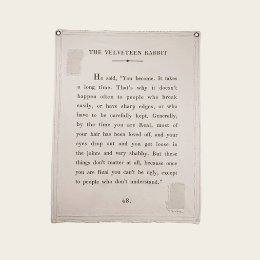 Canvas Wall Hanging - The Velveteen Rabbit