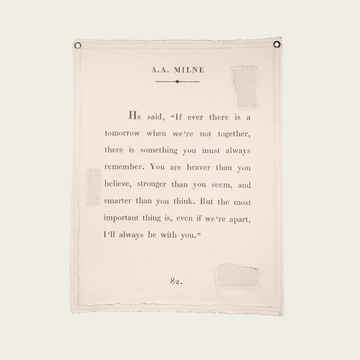 Canvas Wall Hanging - A.A. Milne - 31.5" x 40"