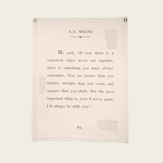 Canvas Wall Hanging - A.A. Milne - 31.5" x 40"