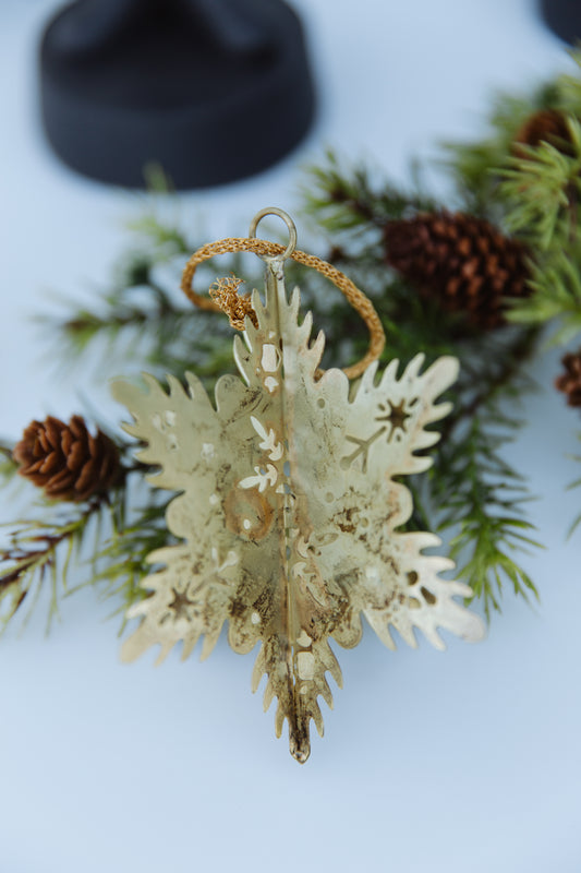 Assorted Metal 3D Snowflake Ornament