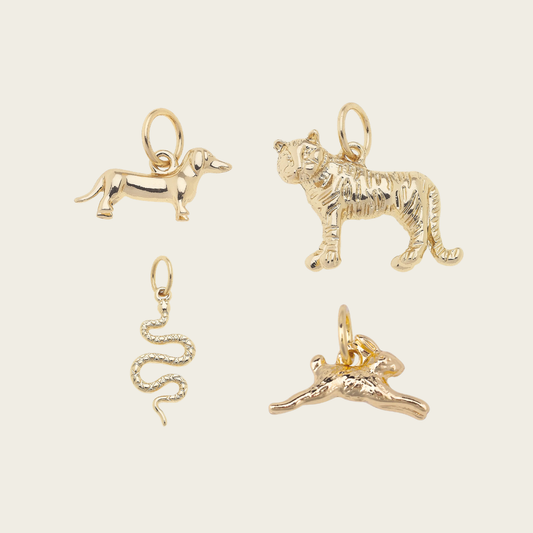 Shiny Gold Critter Charms