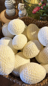 4.25" White Crochet Egg
