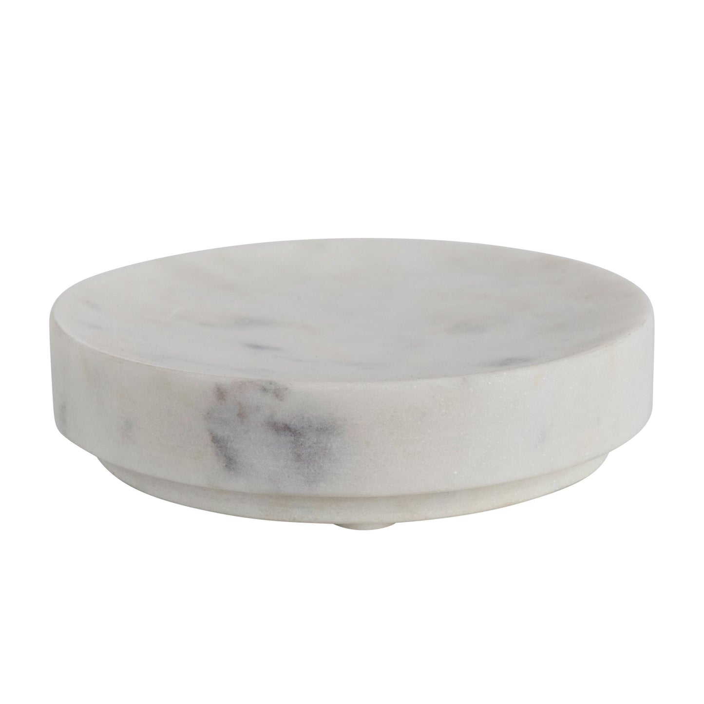 5" Round White Marble Soap Dish