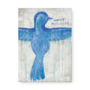 Square art tile from the Art Tile Collection, featuring a blue bird and the words "Expect Miracles."