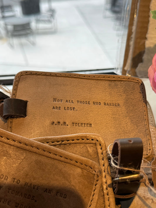 J.R.R. Tolkien Leather Luggage Tag