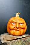 Resin Pumpkin with Spooky Face