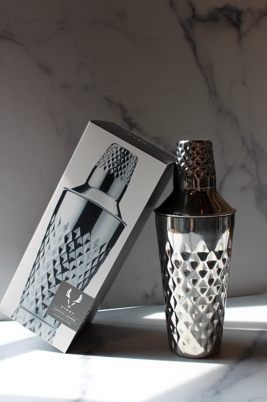 Irving Faceted Cocktail Shaker in Stainless Steel