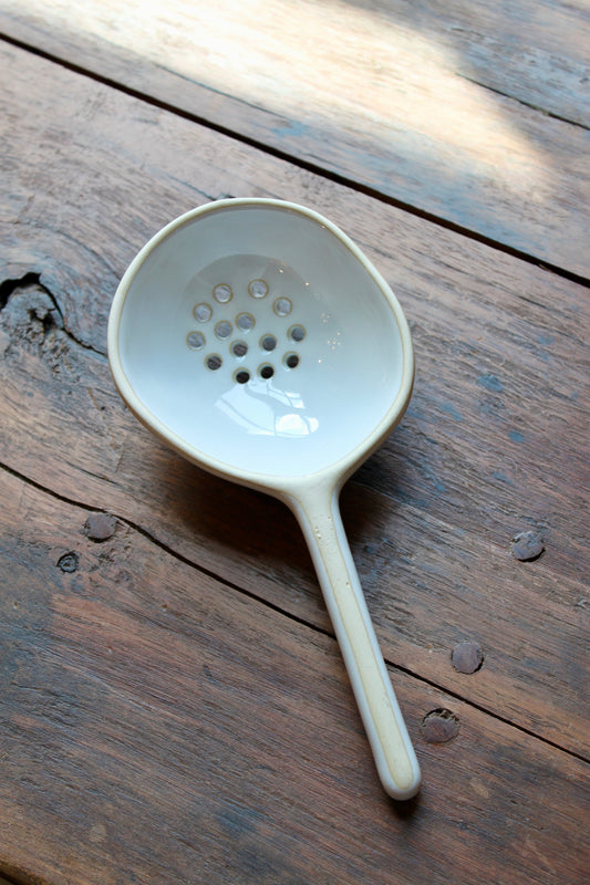 Large Stoneware Strainer