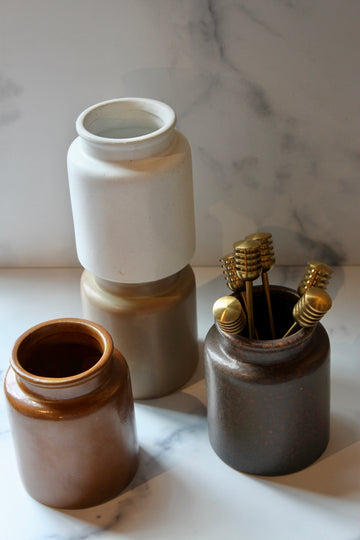 Vintage Reproduction Mustard Crock