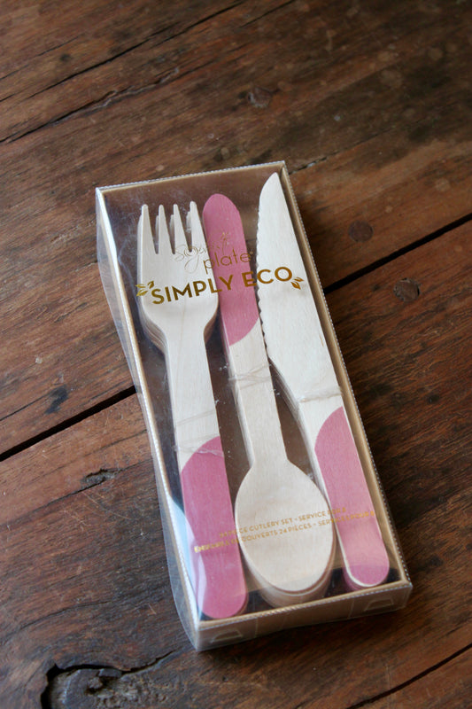 Wood Cutlery Berry/24 pkg