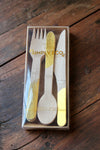Eco Cutlery Gold Handle 24/pkg