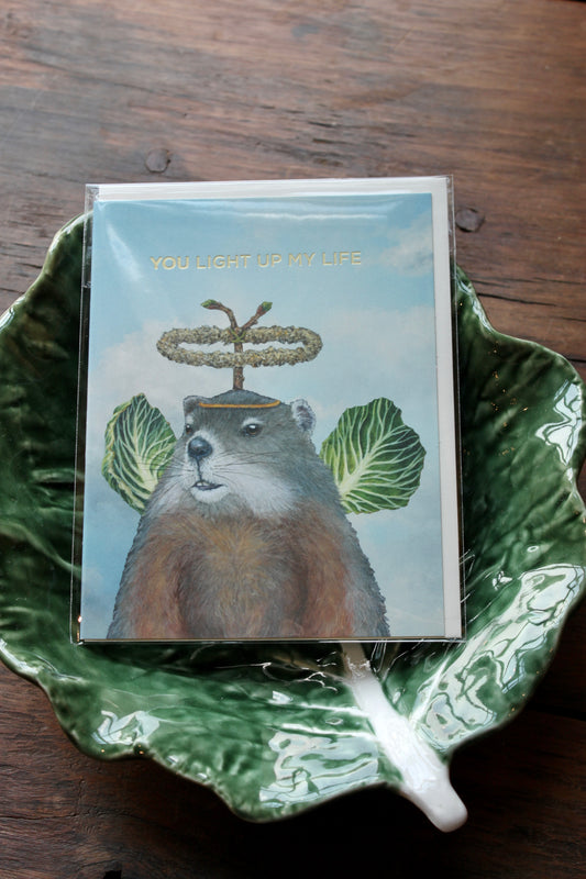 Angelic Groundhog Card