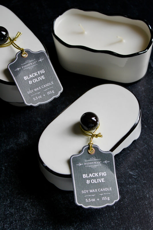 Black Fig & Olive Chérie Printed Dish