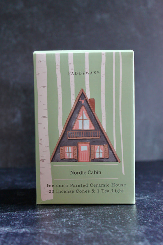 Nordic Cabin Ceramic Incense & Tealight Holder