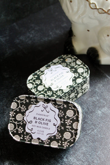 Black Fig & Olive Chérie Printed Tin