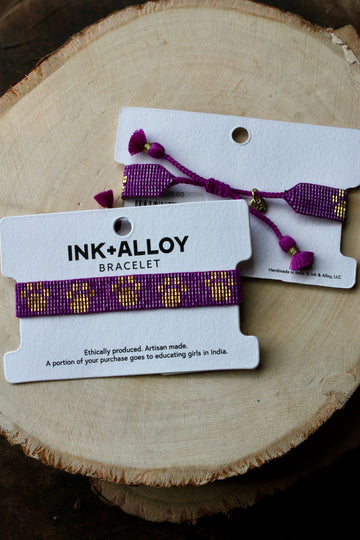 Gabby Paw Prints Purple & Yellow