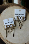 Katie Large Bow Post Earrings Brass