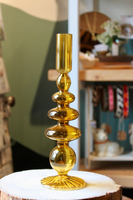 Handmade Glass Taper Holder