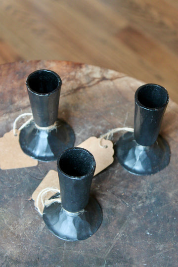 Hand-Forged Cast Iron Taper Holder