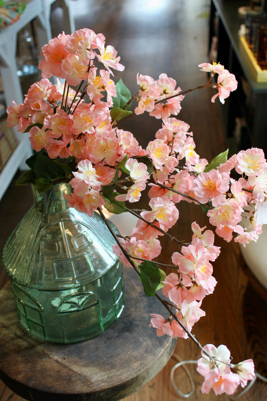 25" Coral Peach Blossom Bush