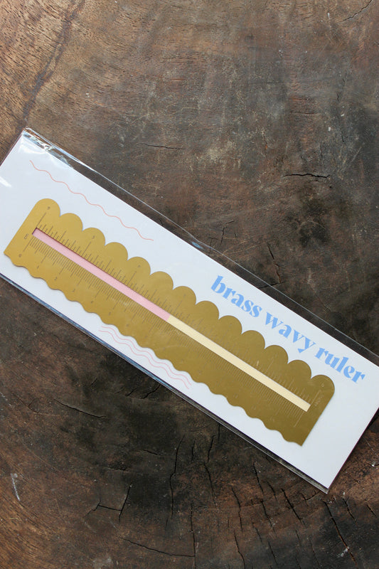 Brass Ruler Wave Edge
