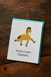 Two-Person Horse Costume Greeting Card