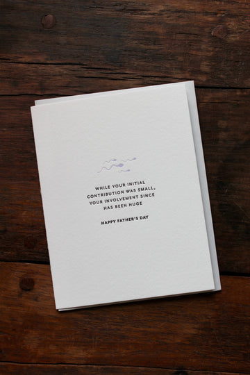 Contribution - Letterpress Father's Day Greeting Card