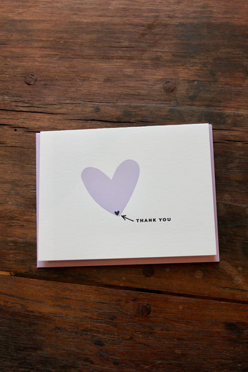 Bottom of Heart - Thank You Card