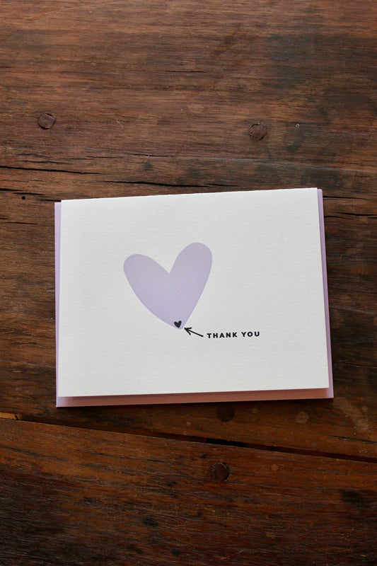 Bottom of Heart - Thank You Card
