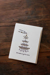 Champagne Tower, Letterpress and Foil Wedding Greeting Card