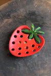 Cast Iron Strawberry Shaped Soap Dish, Red & Green